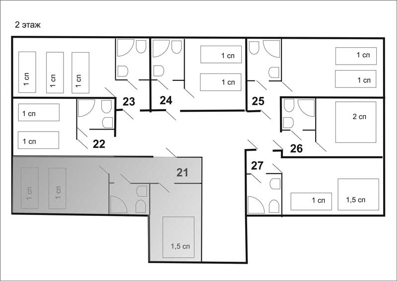 Схема коттеджа по этажам
